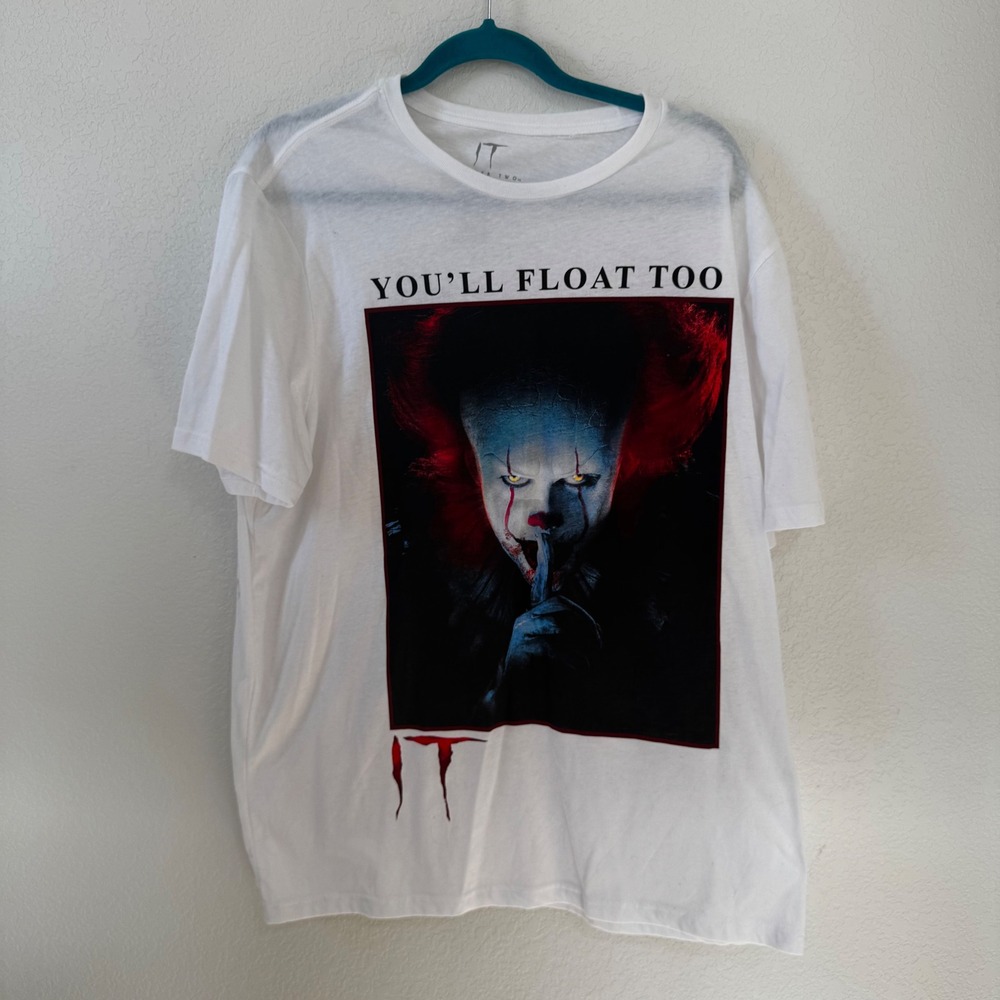 IT Chapter Two Pennywise You'll Float Too Graphic Tee T‎ Shirt XL
